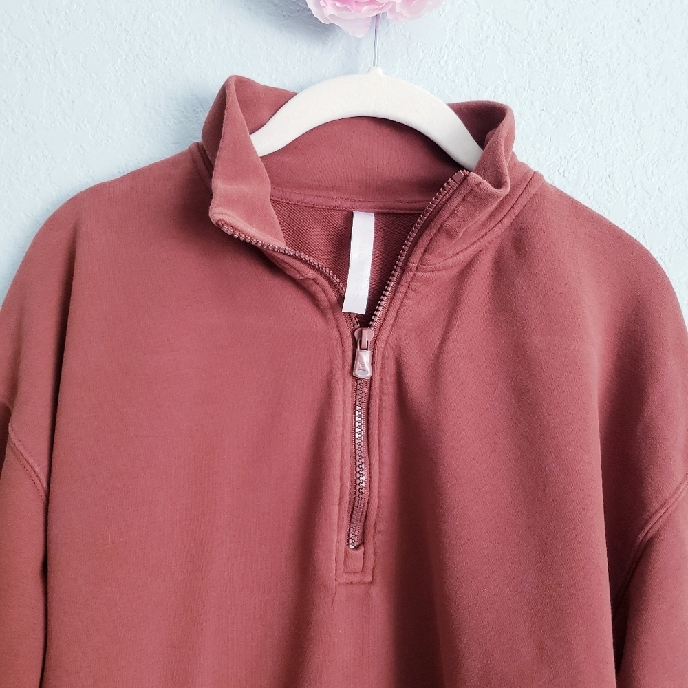 Fabletics Kate Half Zip Pullover Jacket In Java R… - image 3